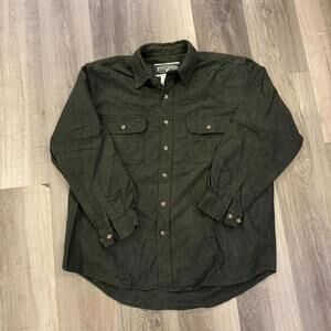 Vintage Field & Stream flannel green button up shirt Size XL #outdoor #hunting